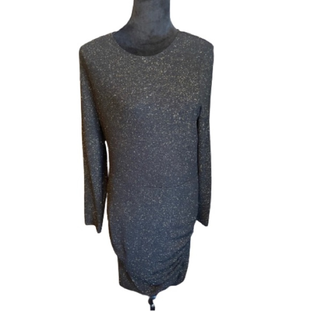 Black glitter long sleeve dress